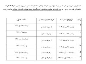 ثبت نام دانشجویان جدیدالورود