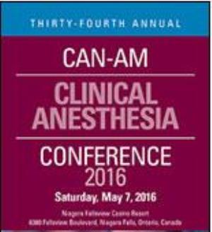 اطلاعیه بروشور سمینار Annual CanAm Anesthesia Meeting 2016